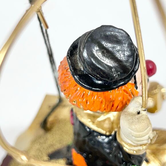 Ron Lee Hobo Clown with Umbrella Figurine Gold Onyx Hand Painted Signed 1987 - Picture 16 of 16